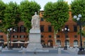 LUCCA, ITALY Ã¢â¬â MAY 23, 2017: Magnificent summer daily view of the Piazza San Michele Saint Michael square in Lucca, Italy.